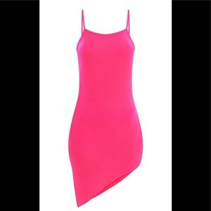 Hot pink bodycon dress